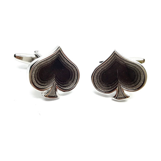 Spades Card Suit Cufflinks - Ashton and Finch