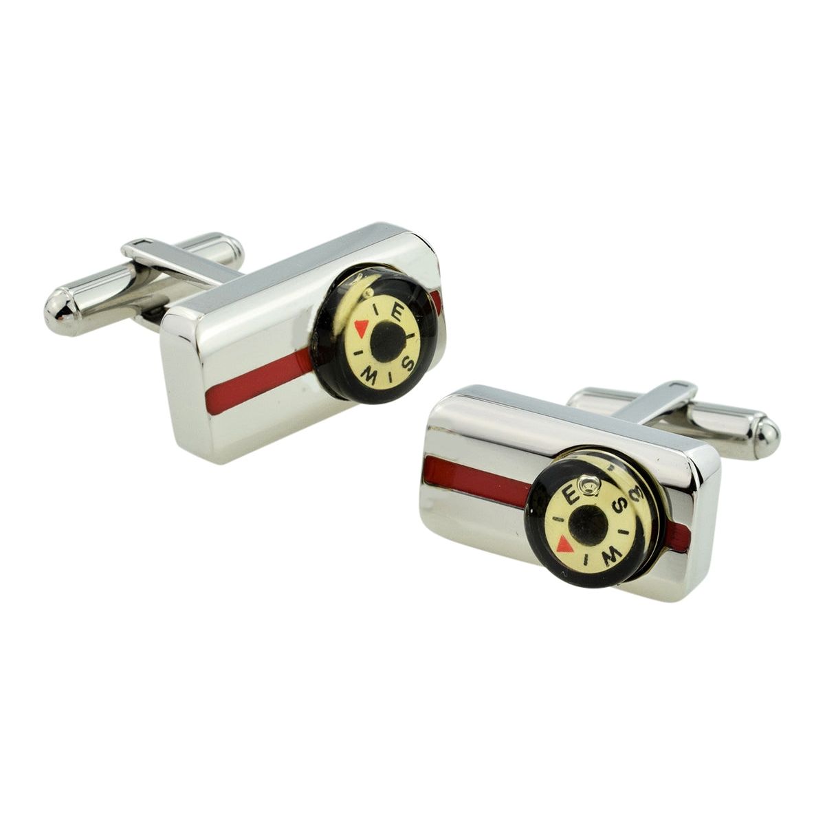 Stainless Steel Real Working Compass Cufflinks - Ashton and Finch