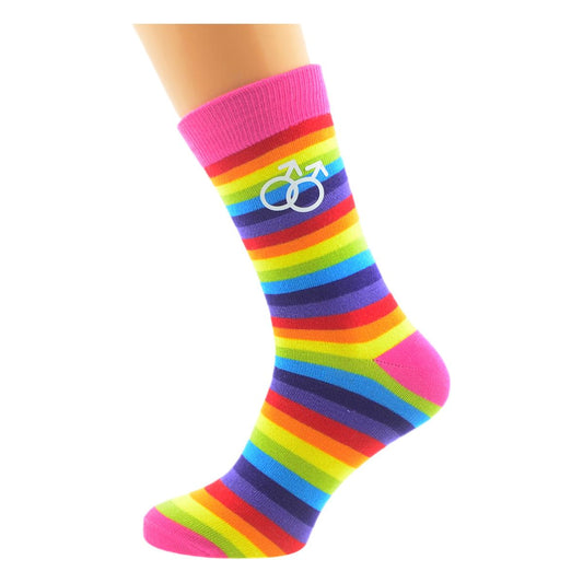 Same Sex Male Sign Rainbow Socks - Ashton and Finch
