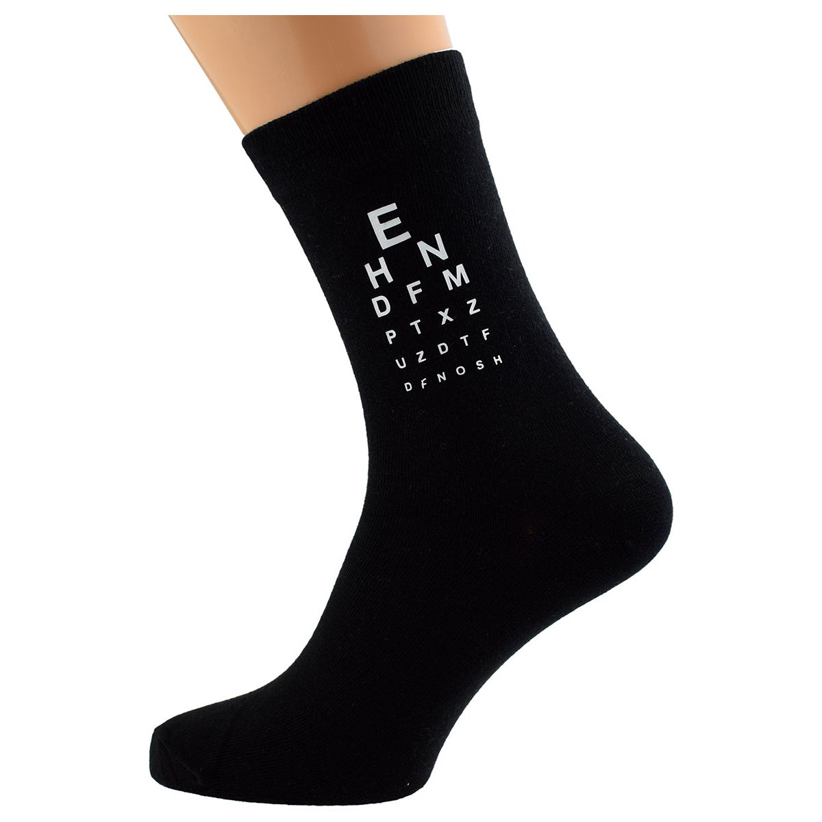 Eye Test Design Mens Black Socks - Ashton and Finch