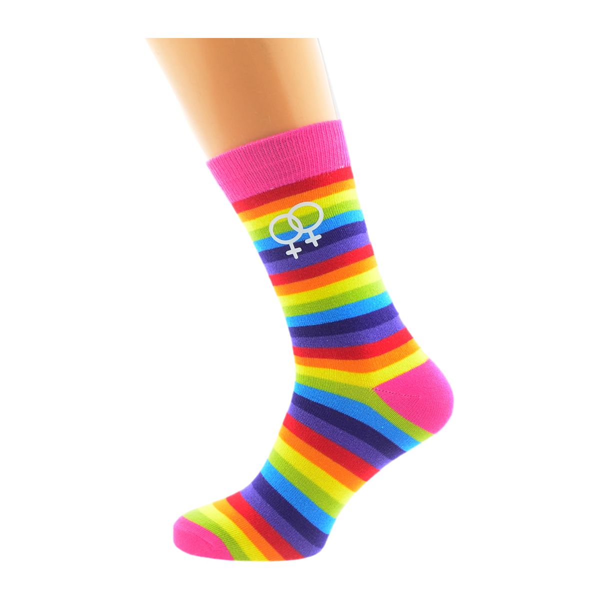Same Sex Female Sign Rainbow Socks - Ashton and Finch