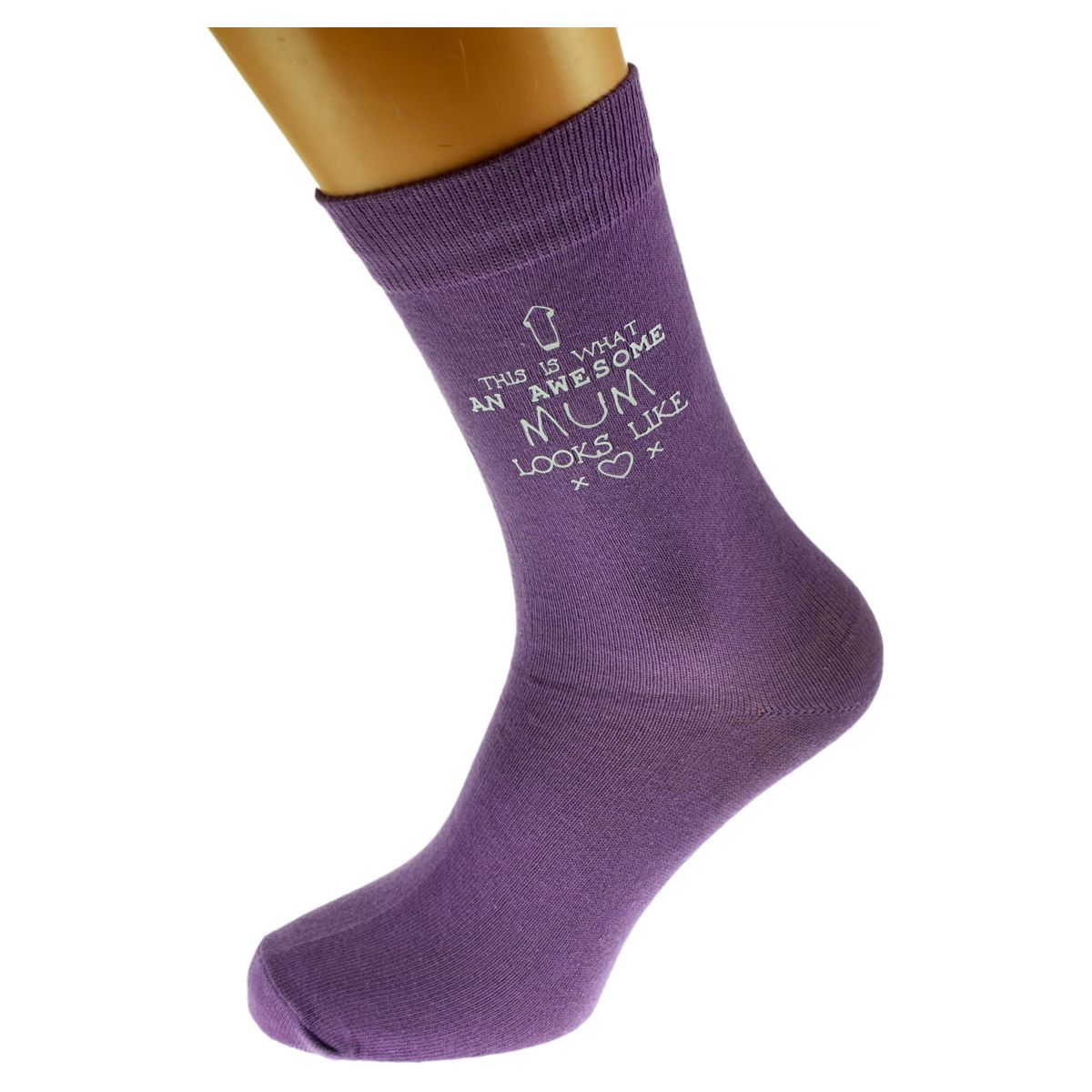 This is What an Awesome Mum Looks Like Fun Mothers Days Ladies Purple Socks - Ashton and Finch