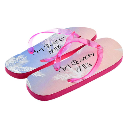 Personalised Ladies Pink Flip Flops - Ashton and Finch