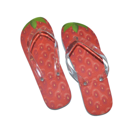 Ladies Strawberry Design Flip Flops - Ashton and Finch