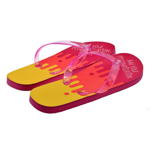 Ladies Personalised Flowing Colours Design Flip Flops - Ashton and Finch
