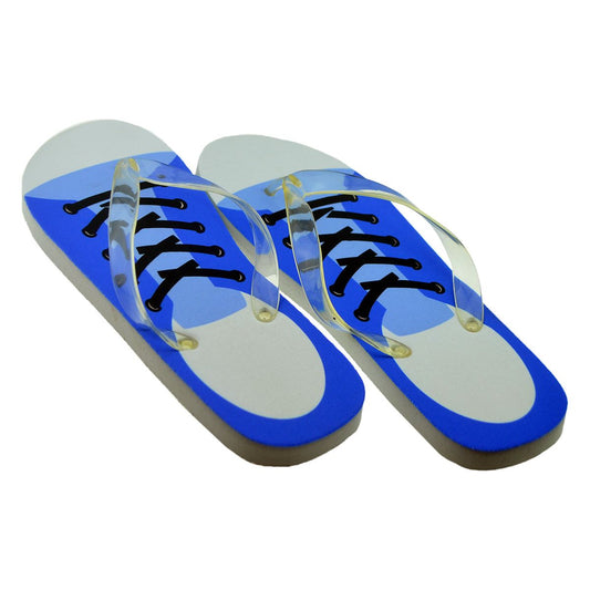 Lace up Blue Trainers Design Womens Flip Flops - Ashton and Finch