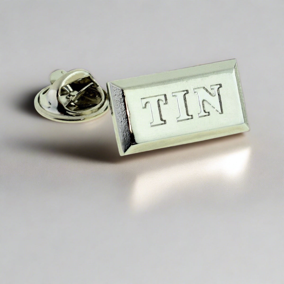 10th Anniversary Tin Ingot Design Lapel Pin Badge - Ashton and Finch