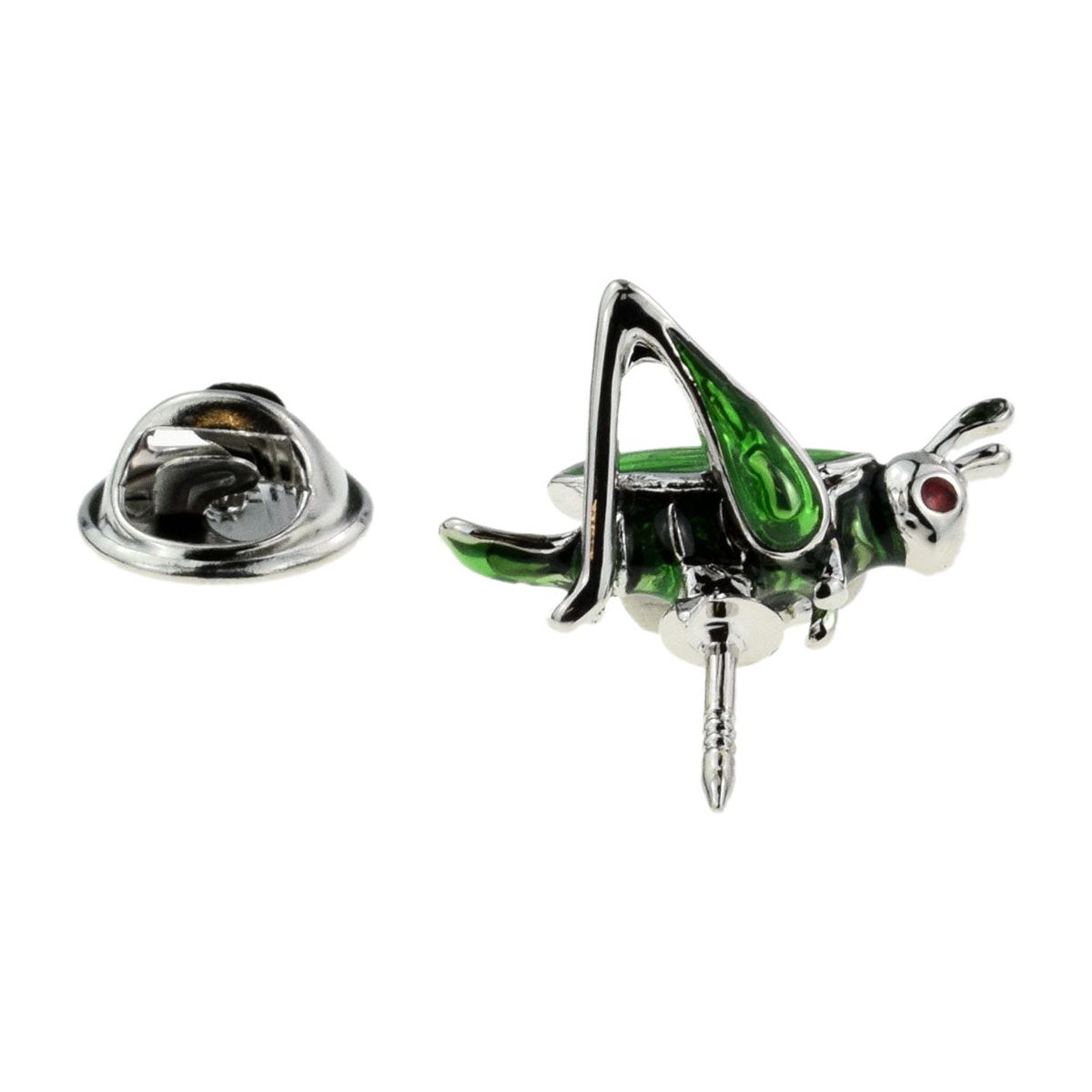 Green Cricket / Grasshopper Insect Lapel Pin Badge - Ashton and Finch
