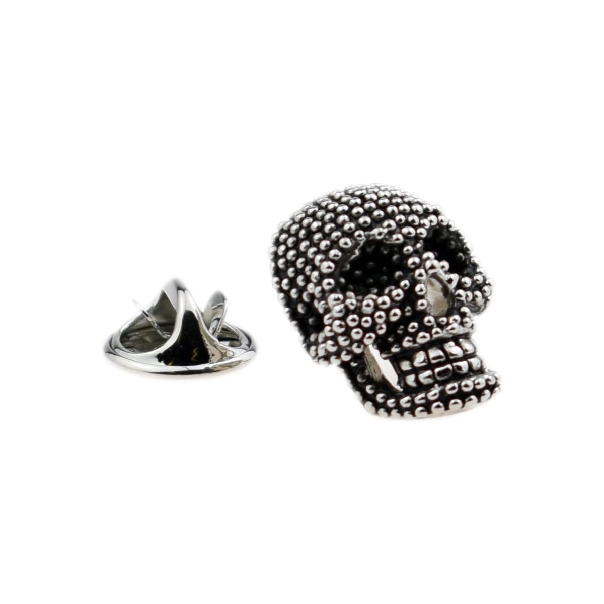Studded Skull Design Lapel Pin Badge - Ashton and Finch