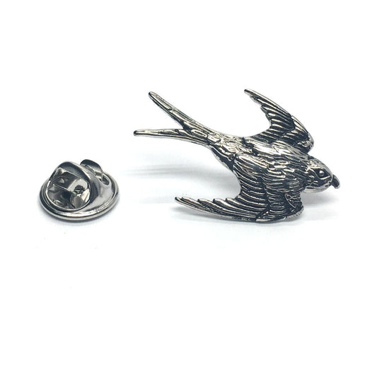 Swallow Bird in Flight Lapel Pin Badge - Ashton and Finch