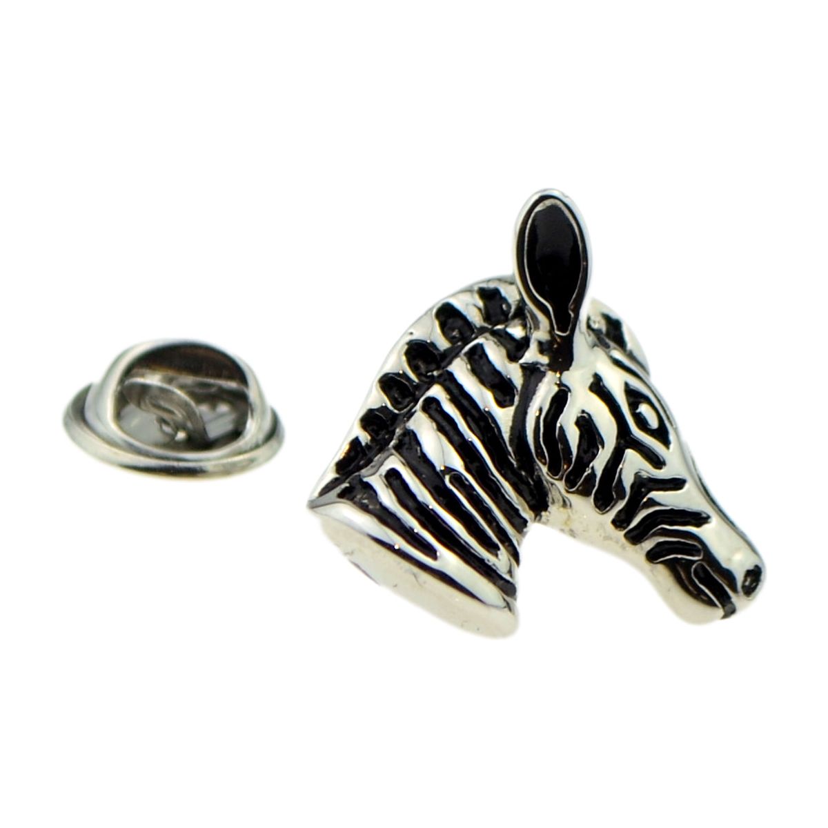 Zebra Head Lapel Pin Badge - Ashton and Finch