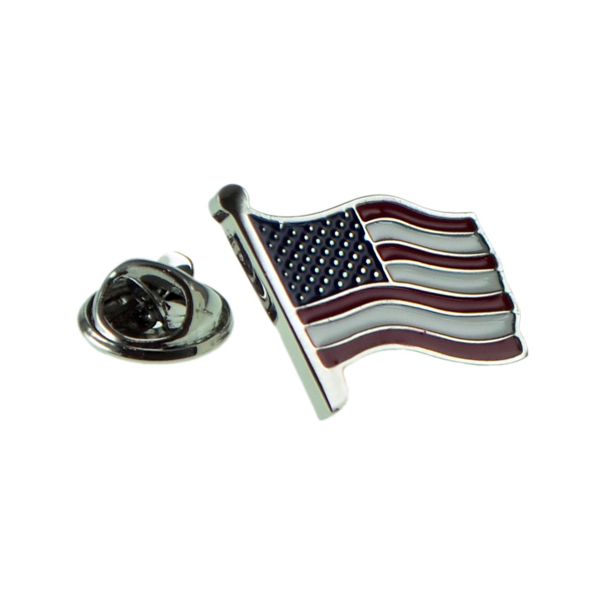 Flapping Stars & Stripes US Flag Lapel Pin Badge - Ashton and Finch