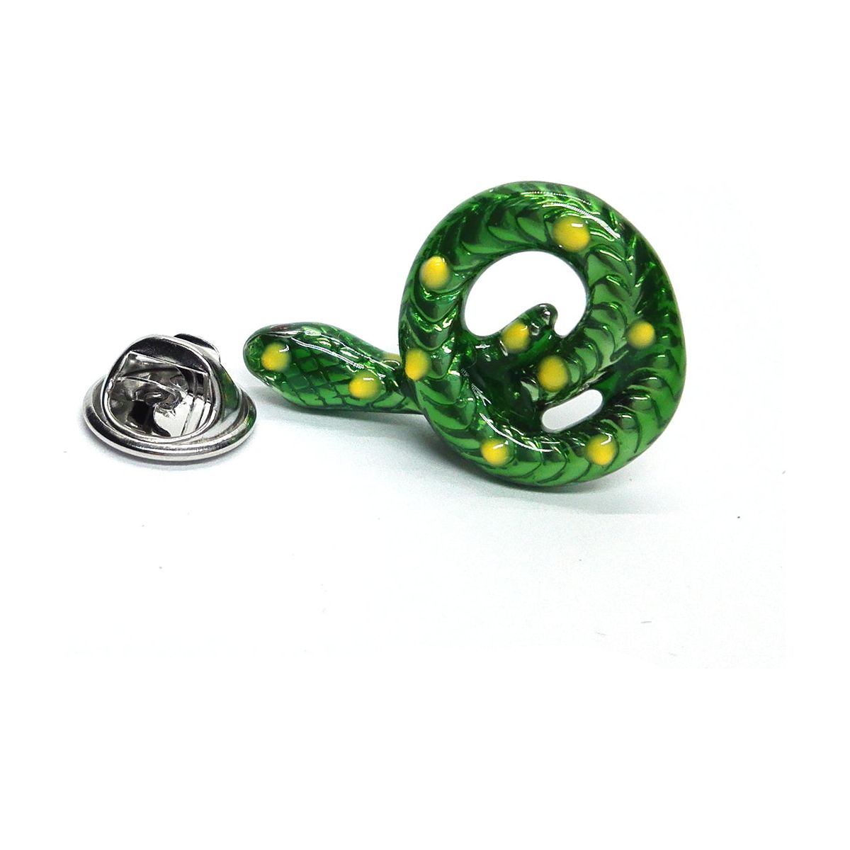 Green Snake Lapel Pin Badge - Ashton and Finch