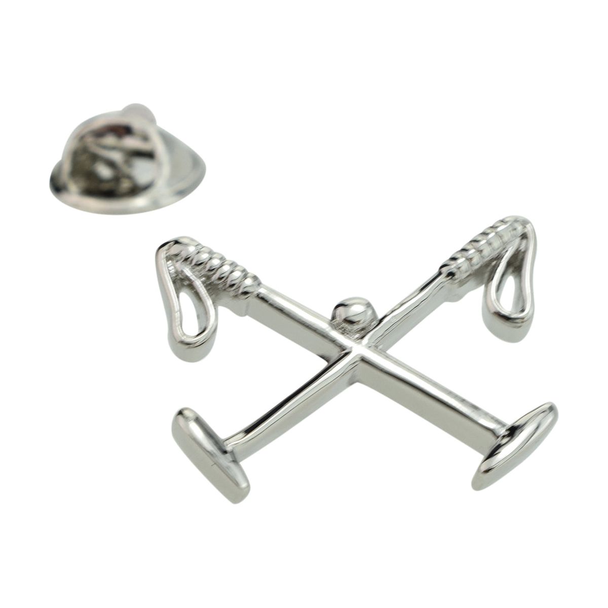 Crossed Polo Mallets Lapel Pin Badge - Ashton and Finch