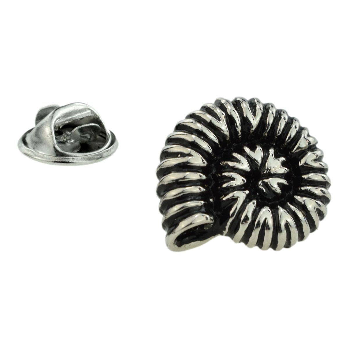 High Detailed Fossilised Ammonite Lapel Pin Badge - Ashton and Finch