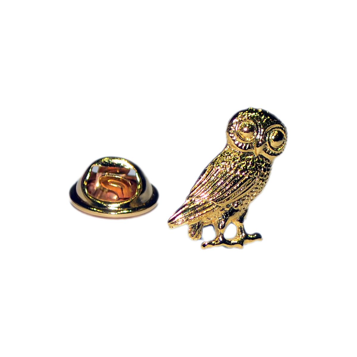 Golden Wise Owl of Athena Lapel Pin Badge - Ashton and Finch