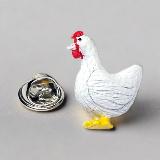 3d Chicken Lapel Pin Badge - Ashton and Finch