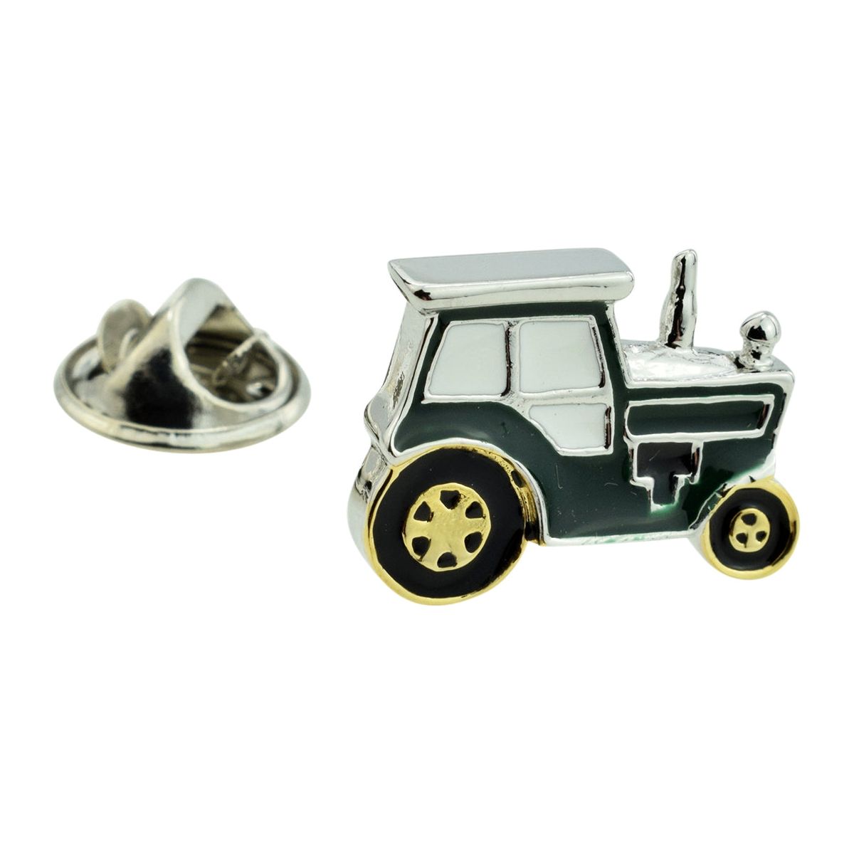 Green Tractor Lapel Pin Badge - Ashton and Finch