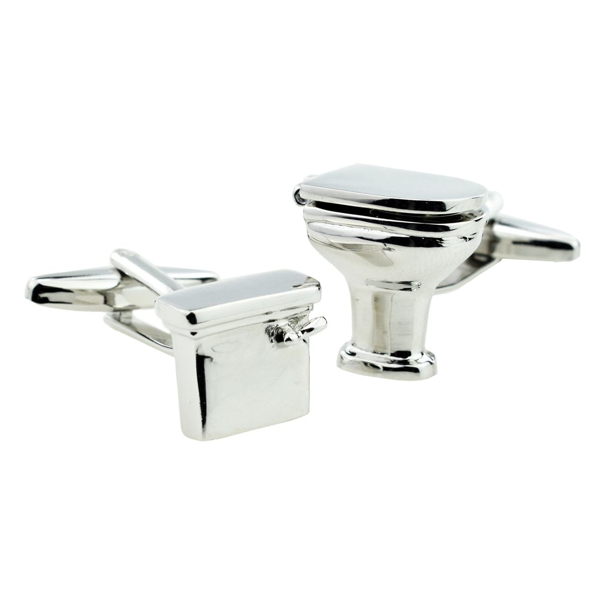 Toilet & Cistern Mixed Pair of Cufflinks - Ashton and Finch