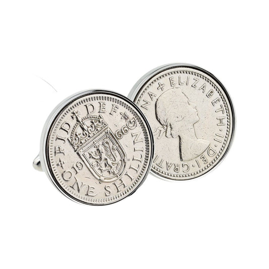 Polished Shilling Coin Cufflinks - Ashton and Finch