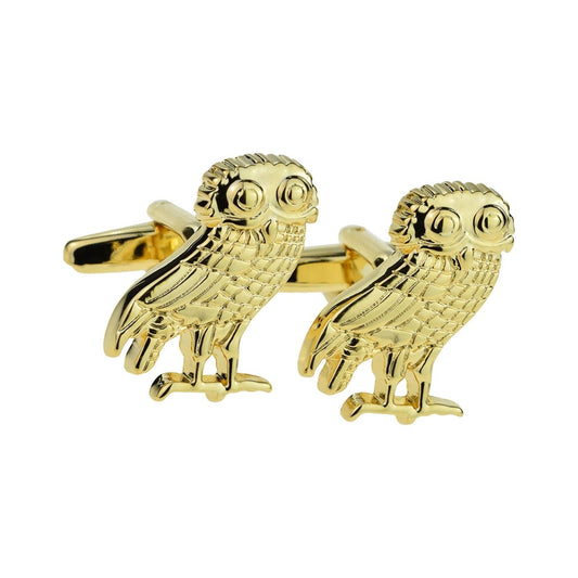 Wise Old Owl Gold Plated Cufflinks - Ashton and Finch