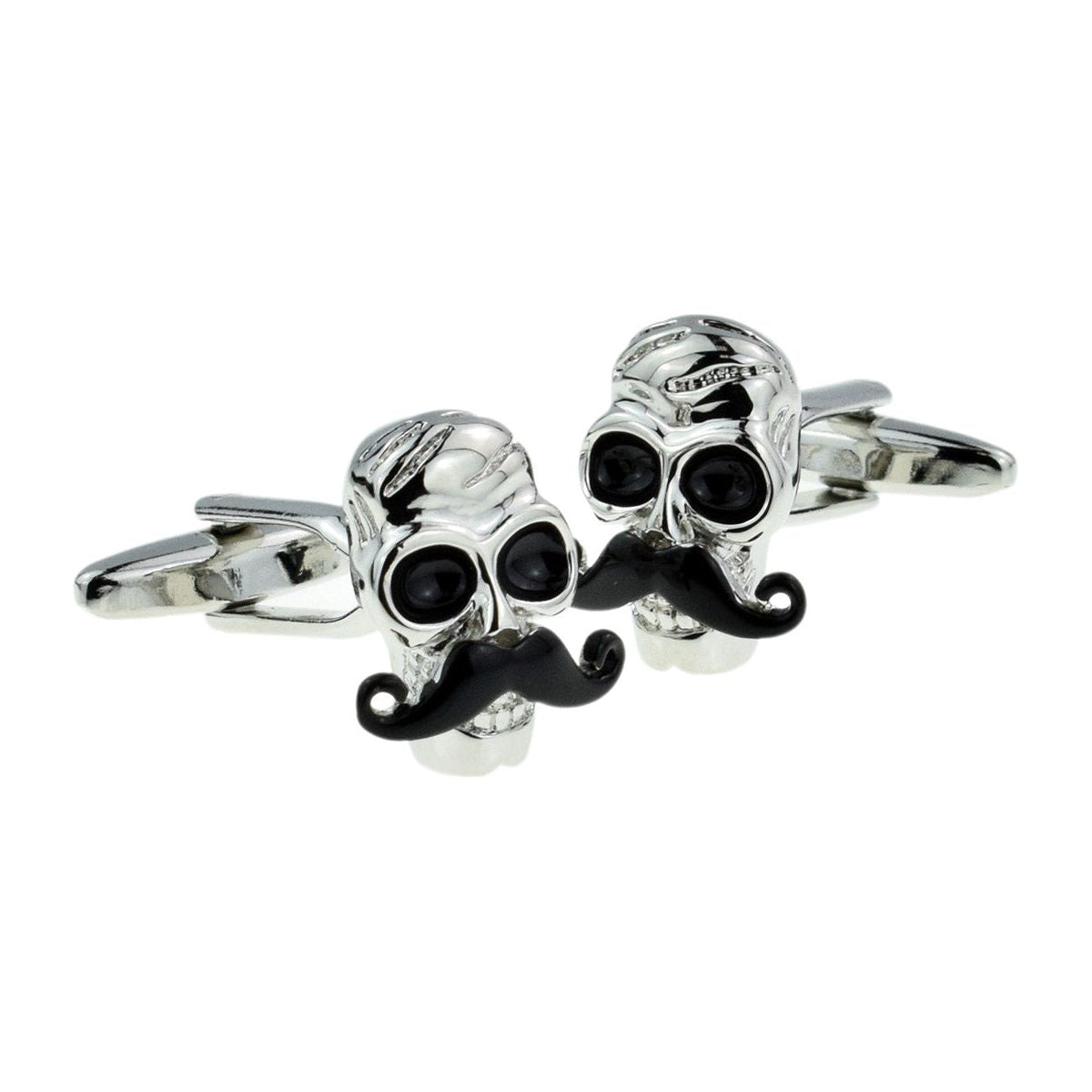 Skull with Moustache Cufflinks - Ashton and Finch