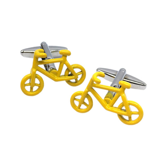 Yellow Bicycle Cufflinks - Ashton and Finch