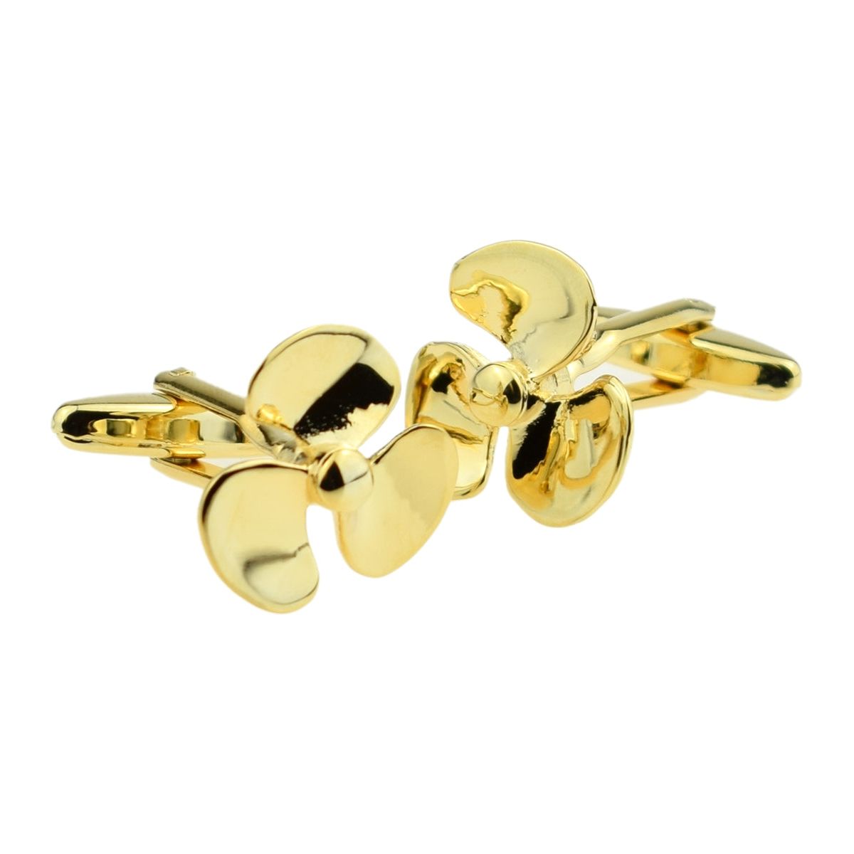Gold Plated Propeller Design Cufflinks - Ashton and Finch