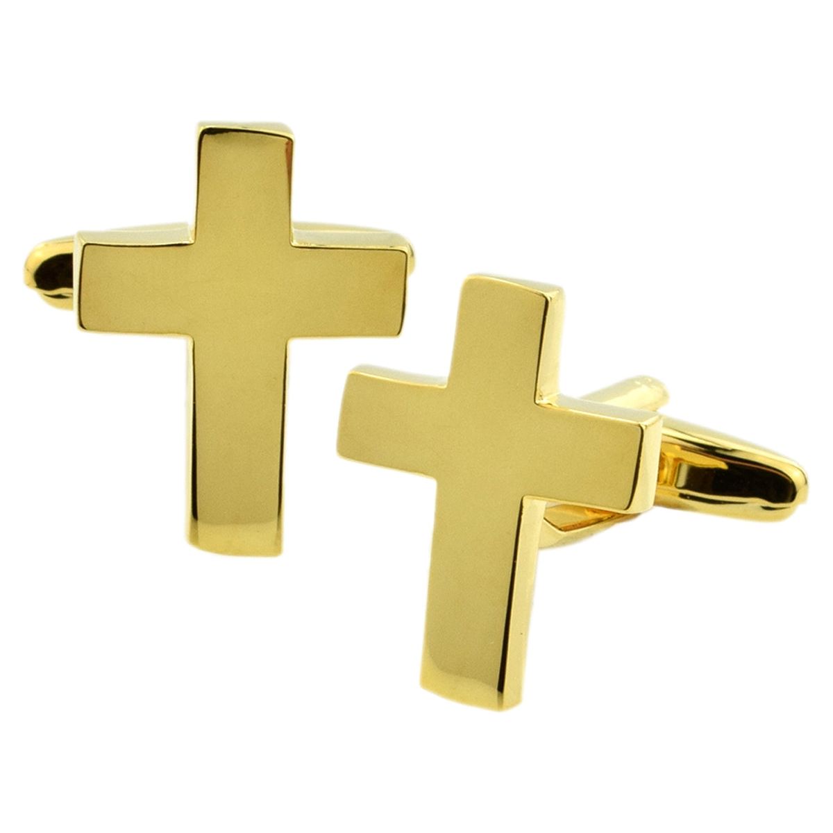Gold Plated Christian Cross Cufflinks - Ashton and Finch