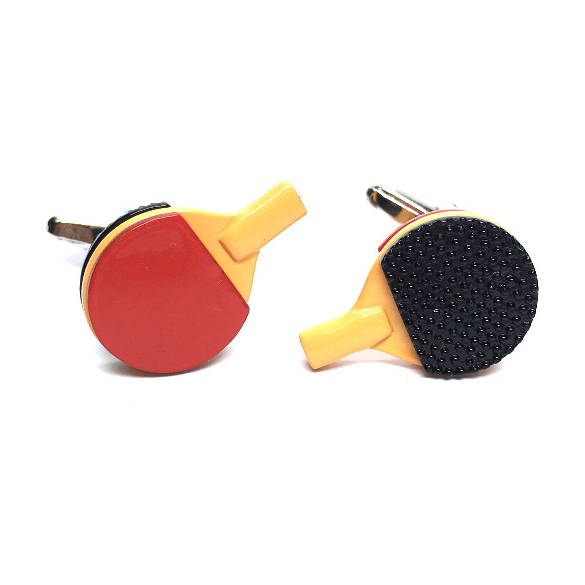 Red & Black Ping Pong Table Tennis Bats Design Cufflinks - Ashton and Finch