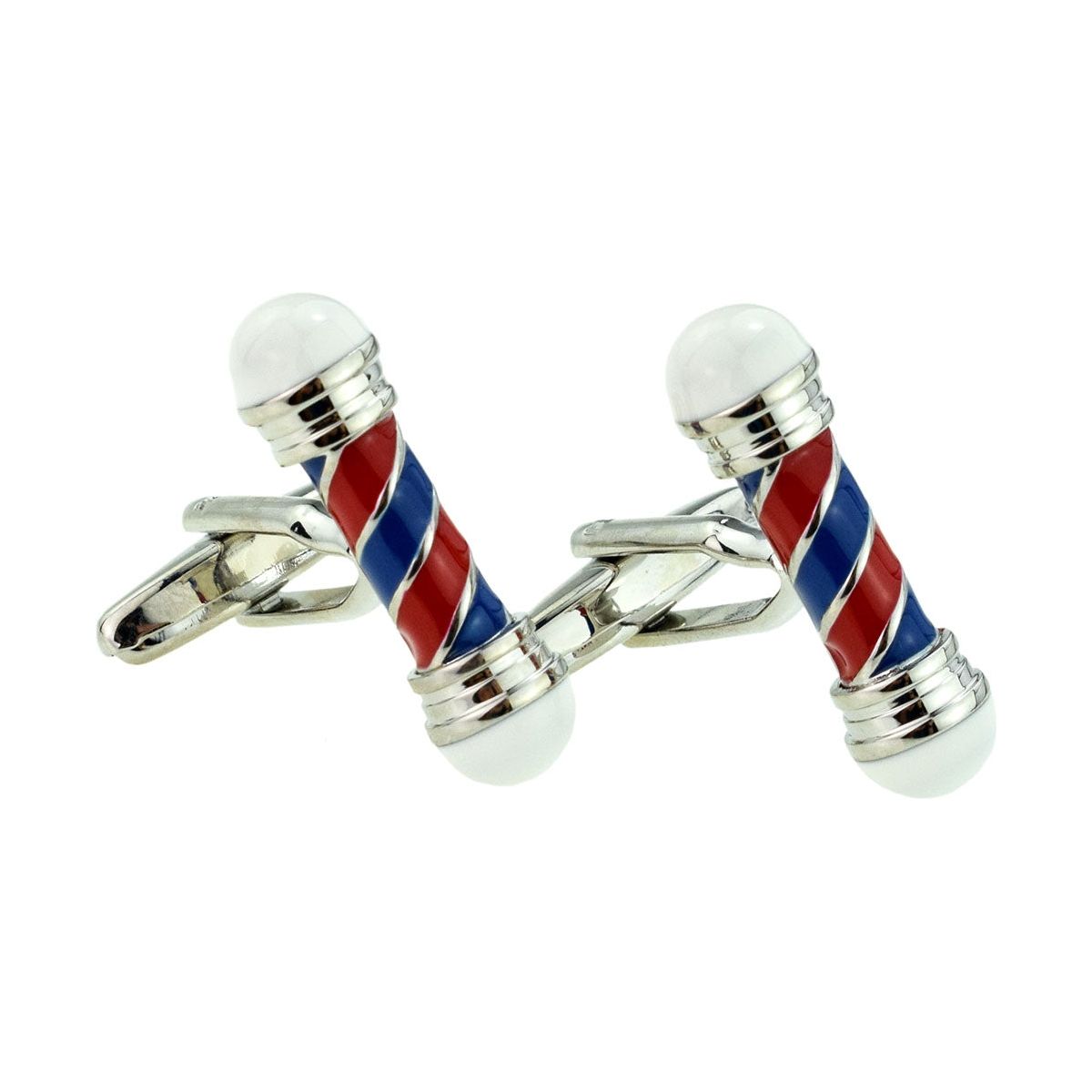 Red & Blue Barbers Pole Cufflinks - Ashton and Finch