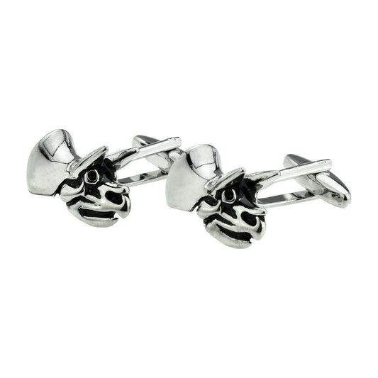 Detailed Triceratops Head Cufflinks - Ashton and Finch