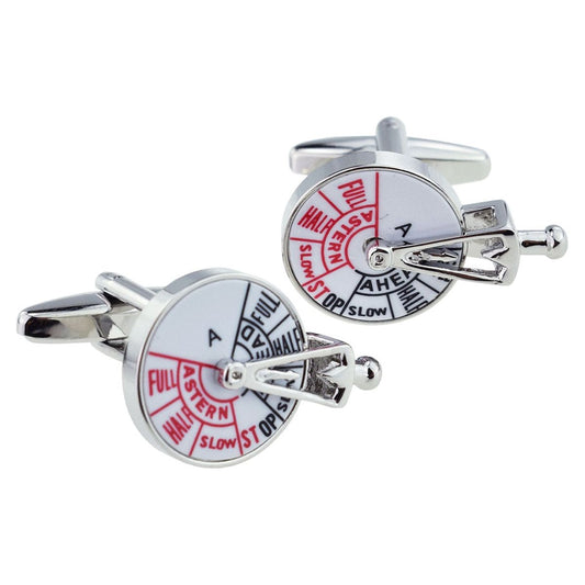 Ships Speed Control Telegraph Cufflinks with moving parts - Ashton and Finch