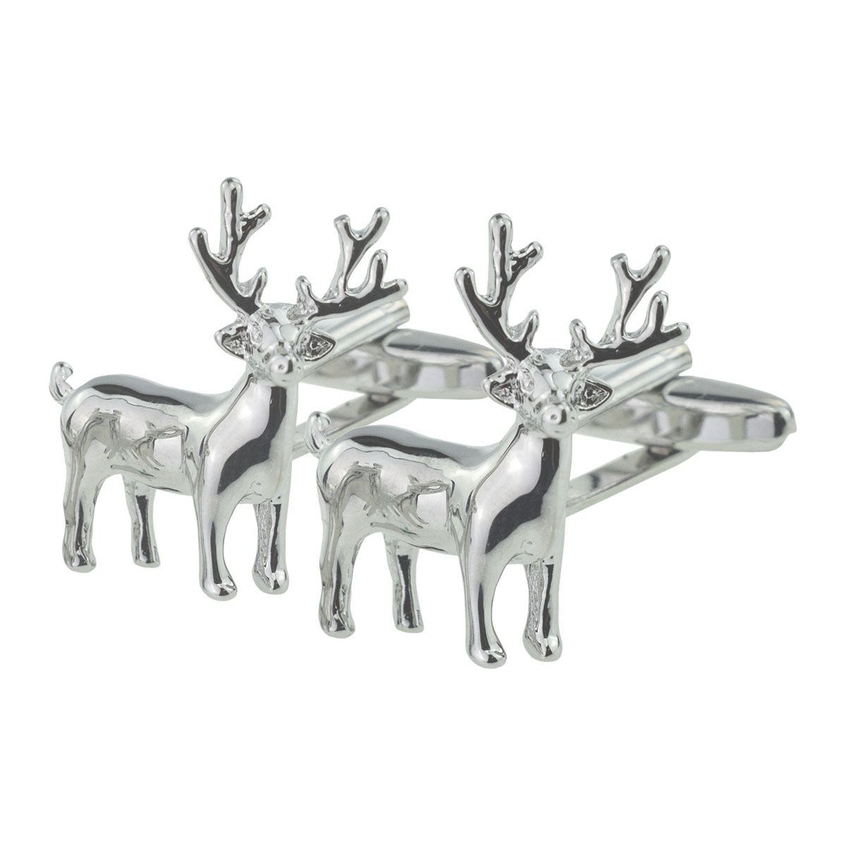 Full Side View Stag Cufflinks - Ashton and Finch