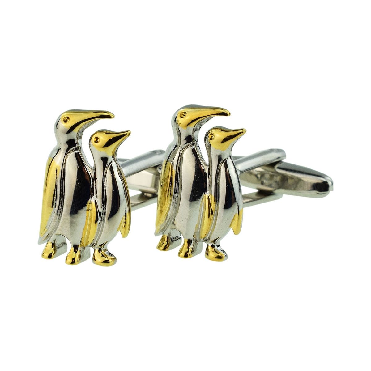 Two Tone Gold & Silver Penguins Cufflinks - Ashton and Finch