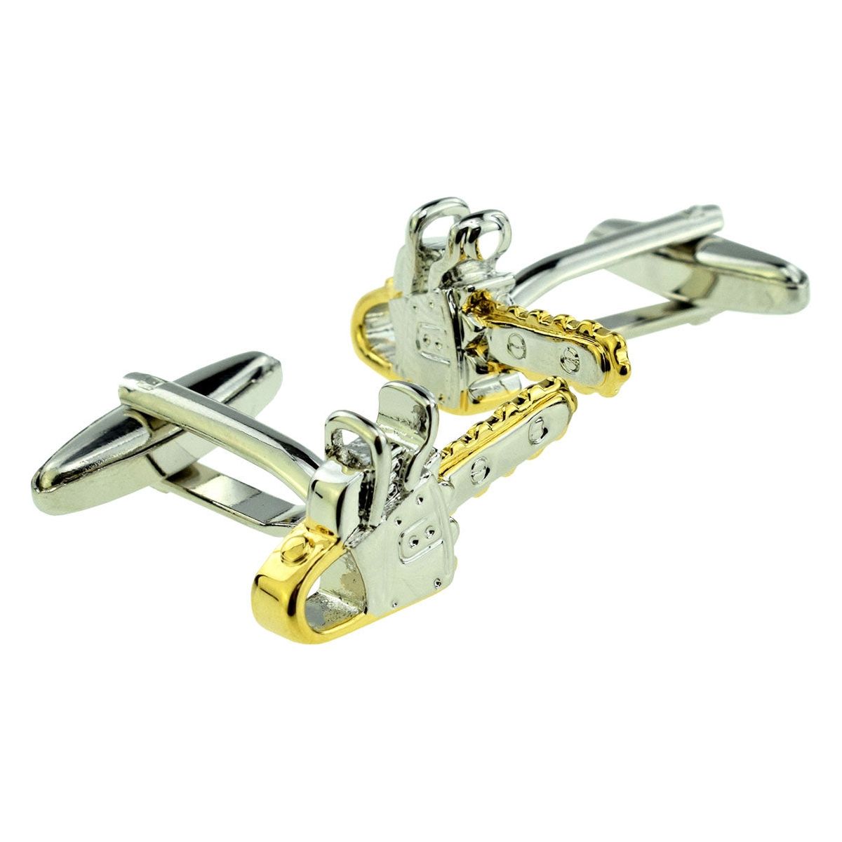 Two Tone Chainsaw Cufflinks - Ashton and Finch