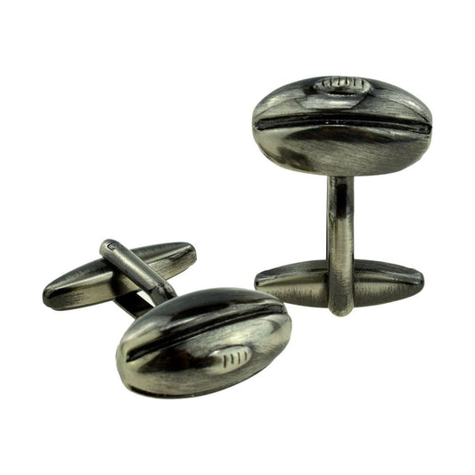 Antique Finish Rugby Ball Cufflinks - Ashton and Finch