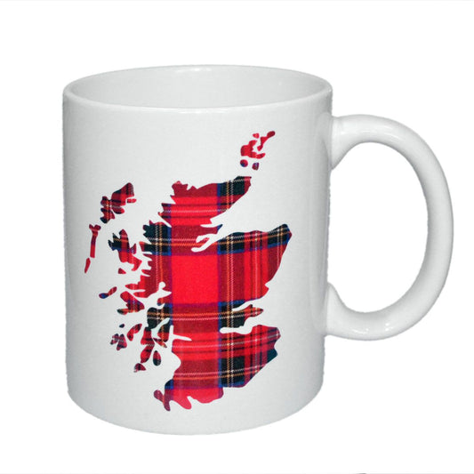 Royal Stewart Tartan Scotland Map Ceramic Mug - Ashton and Finch