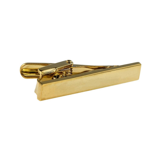 Slim or Skinny Plain Gold Plated Tie Clip Engraved and Personalised - Ashton and Finch