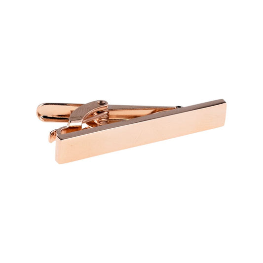 Slim or Skinny Plain Rose Gold Tie Clip Engraved and Personalised - Ashton and Finch