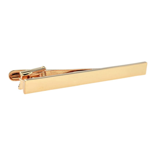 Rose Gold Square Cornered Tie Clip Engraved and Personalised - Ashton and Finch