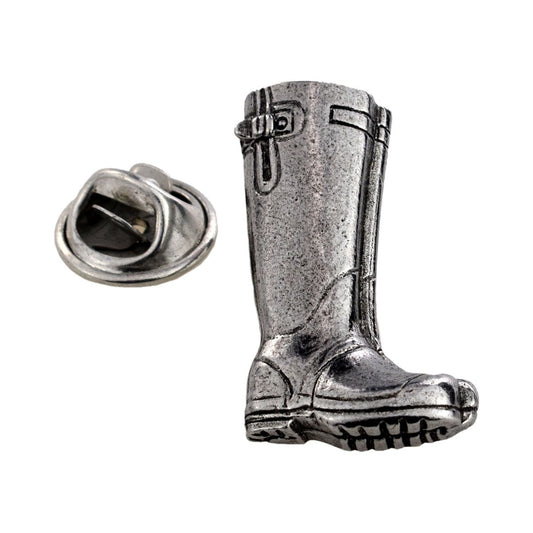 Wellington Welly Boot Pewter Lapel Pin Badge - Ashton and Finch
