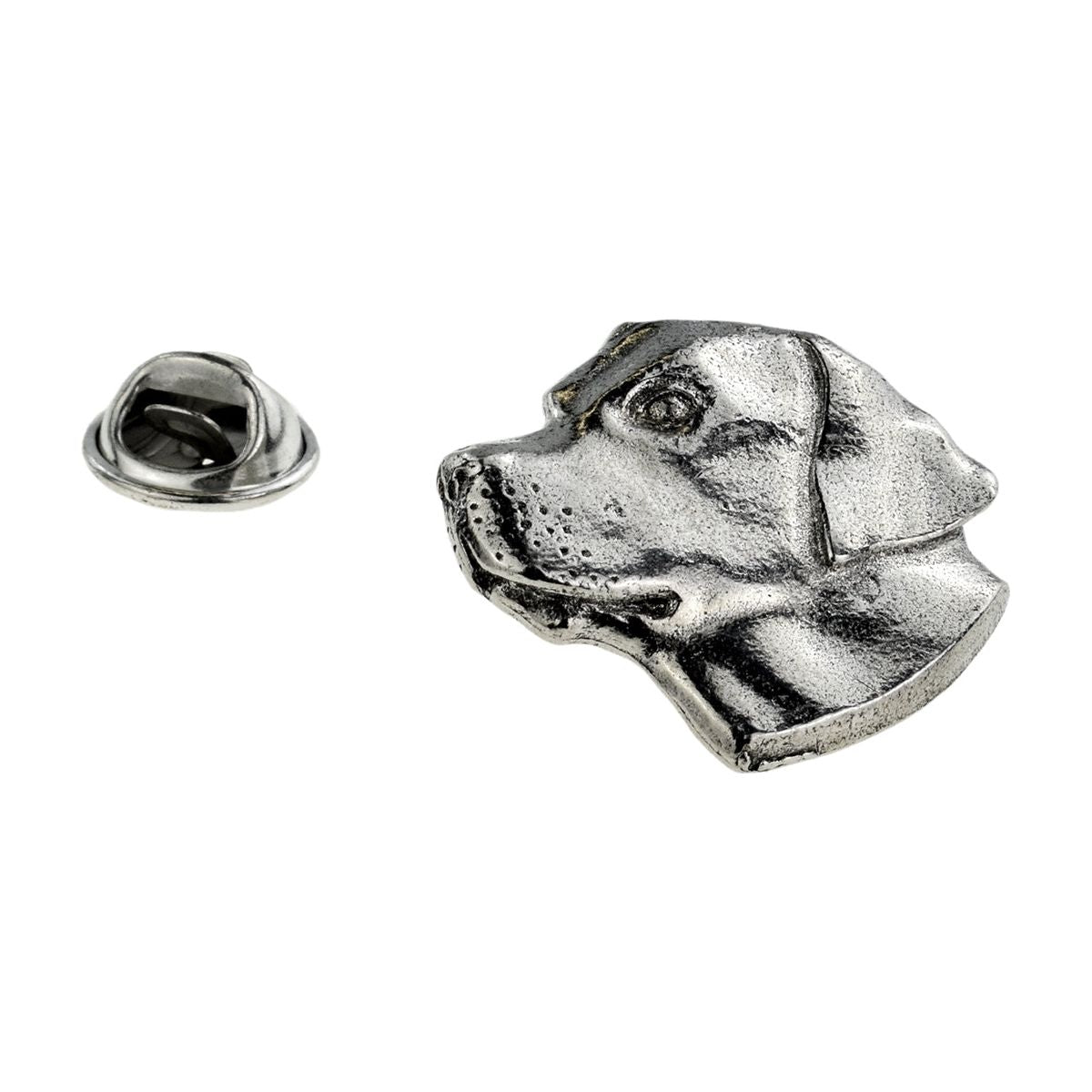 Labrador Head Design Pewter Lapel Pin Badge - Ashton and Finch