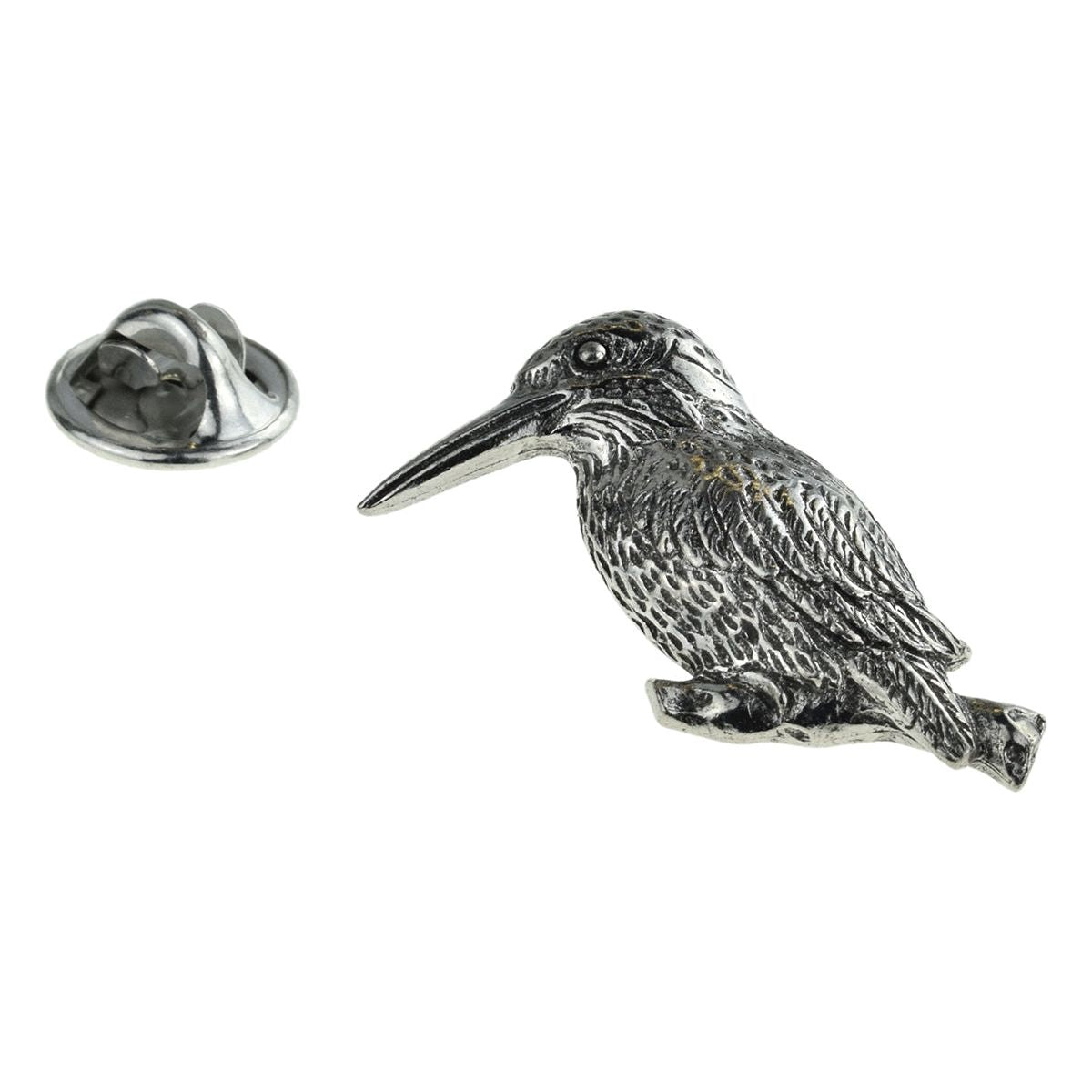Kingfisher Design Pewter Lapel Pin Badge - Ashton and Finch