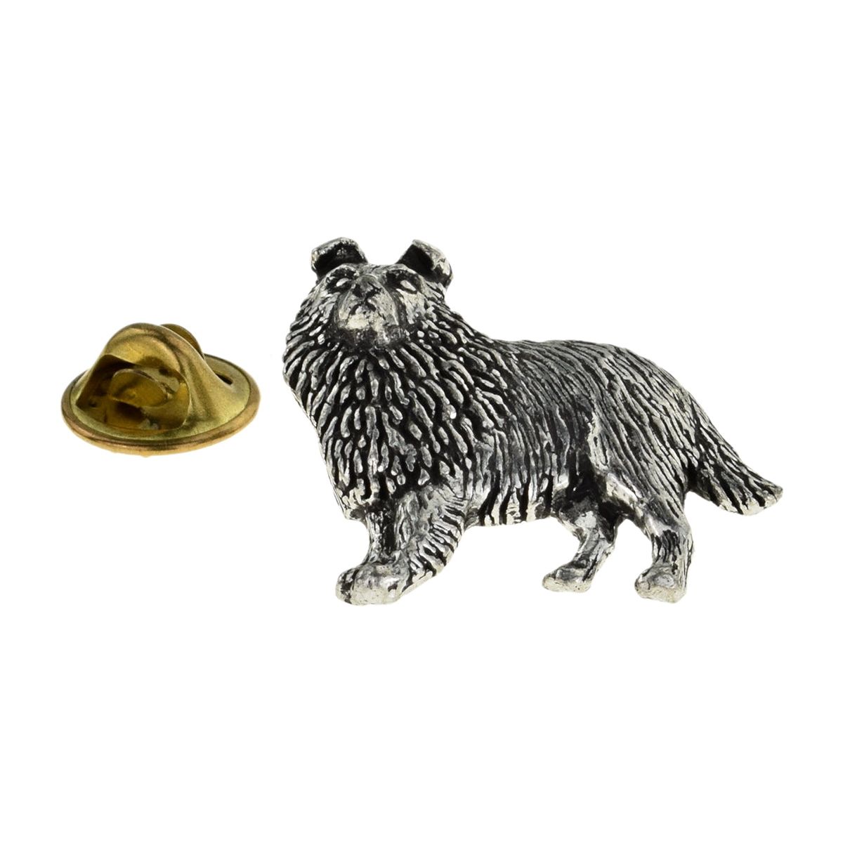 Sheltie Dog Pewter Lapel Badge - Ashton and Finch
