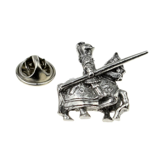 Jousting Knight Pewter Lapel Pin Badge - Ashton and Finch