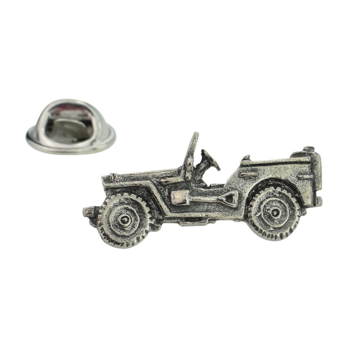 Military Jeep Pewter Lapel Pin Badge - Ashton and Finch