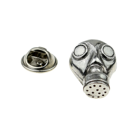 Gas Mask Pewter Lapel Pin Badge - Ashton and Finch