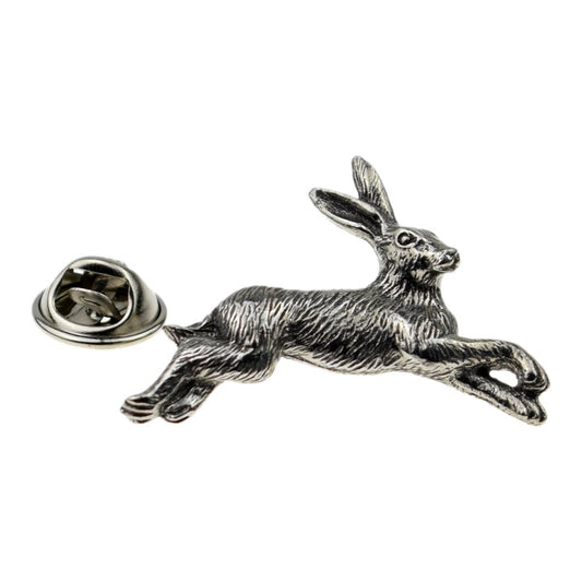 Hare Pewter Lapel Pin Badge - Ashton and Finch