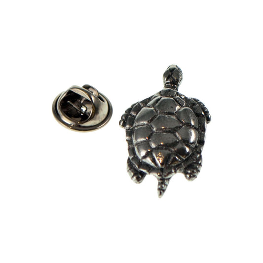 Ocean Turtle Pewter Lapel Pin Badge - Ashton and Finch
